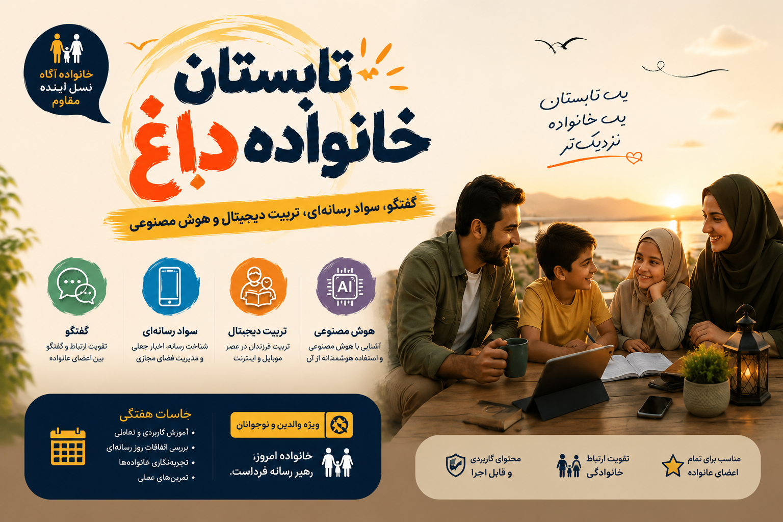 87a61ea1-1769-462c-a89f-354a72cfb86c دوره تخصصی «تابستان داغ خانواده» - تصویر 1
